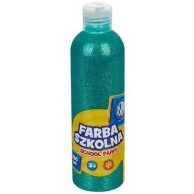 Astra Farba szkolna naturalna tempera brokatowa zielona 250 ml