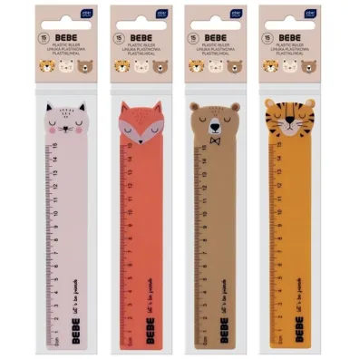 Interdruk Linijka plastikowa Bebe Friends mix 15cm