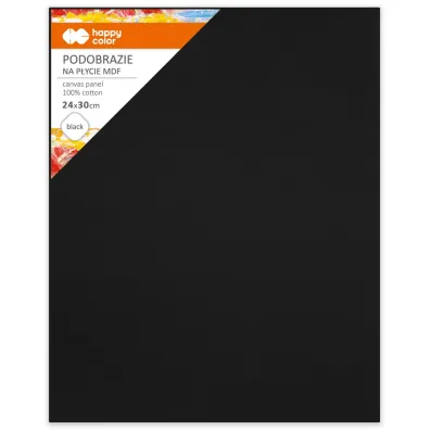 Happy Color Podobrazie bawe�niane impregnowane czarne 24x30cm, 4mm