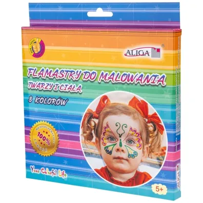Aliga Flamastry do twarzy i cia�a 8 kolor�w