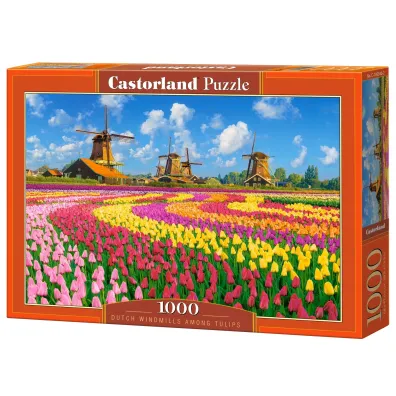 Puzzle 1000 el. Dutch Windmills Among Tulips CASTORLAND C-105540