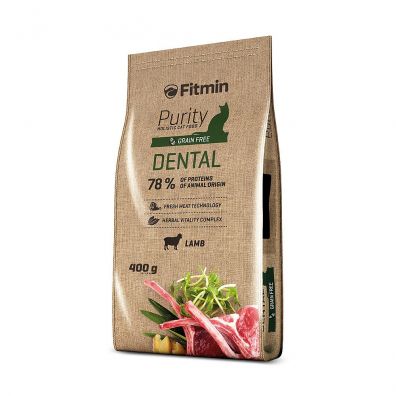 Fitmin Cat purity dental - karma sucha dla dorosych kotw wspomagajca utrzymanie zdrowej jamy ustnej 400 g