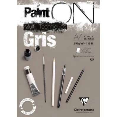 Clairefontaine Szkicownik Paint On Gris A4 250 gsm 30 kartek