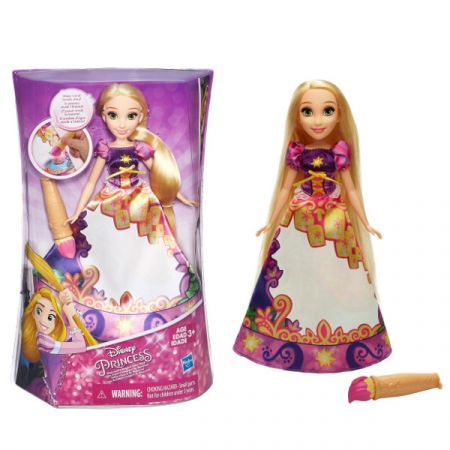 Lalka Ksiniczki Disneya - Magiczna Sukienka, Roszpunka Hasbro