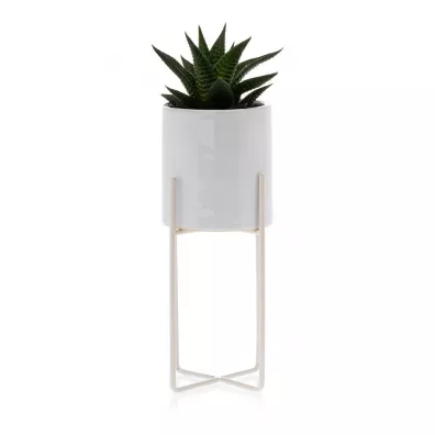 HowHomely Doniczka Florri White 23,5 cm