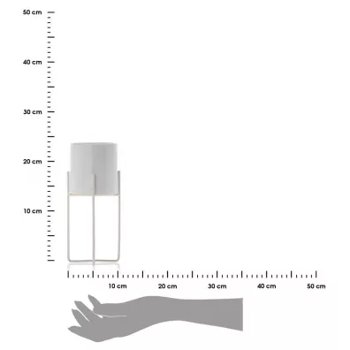 HowHomely Doniczka Florri White 23,5 cm