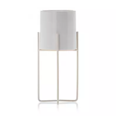 HowHomely Doniczka Florri White 23,5 cm