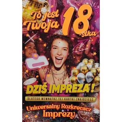 Yeku Karnet Urodziny 18 damskie