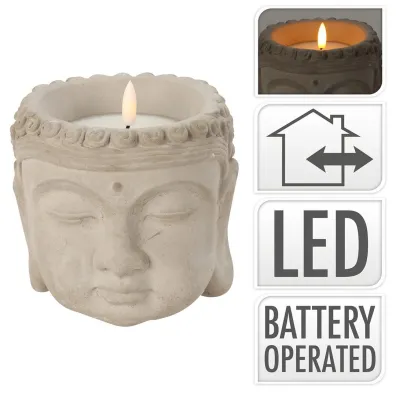 H&S Decoration wieca LED gowa Buddy 13,5xh13 cm