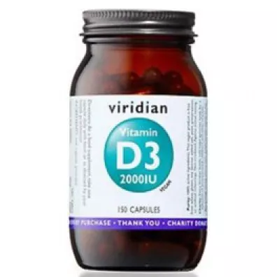 Viridian Witamina D3 2000IU (wegan) - suplement diety 150 kaps.