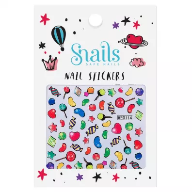Naklejki na paznokcie dla dzieci - Candy Blast Snails