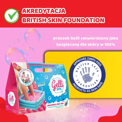Domowe spa dla st�p z misk�, przybornikiem i galaretk� Gelli Spa 5+ Zimpli Kids