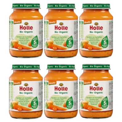 Holle Marchew - ziemniak bezglutenowe od 5 miesi�ca Demeter Zestaw 6 x 190 g Bio