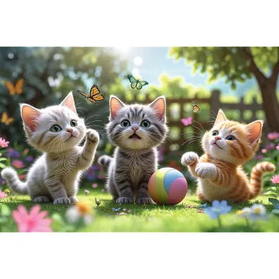 Puzzle 60 el. Trzy kociaki Trefl