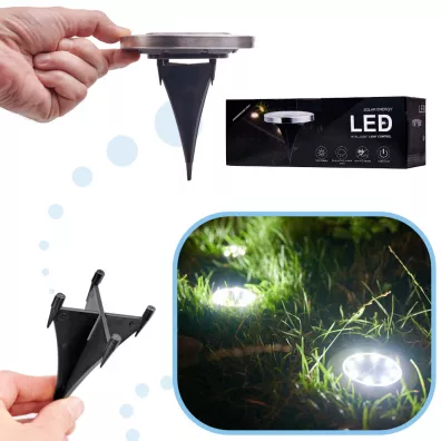 Lampa solarna ogrodowa 12 LED najazdowa gruntowa