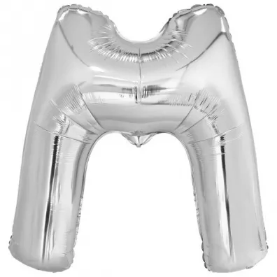 Amscan Balon foliowy litera M srebrna 69,5x86cm