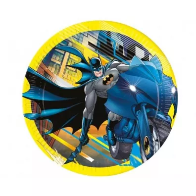 Godan Talerzyki papierowe Batman 23 cm 8 szt.