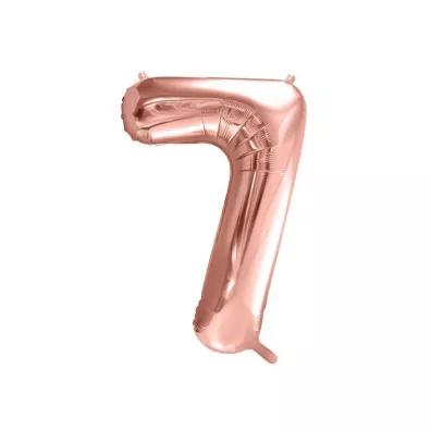 PartyDeco Balon foliowy 7 r�owe z�oto 86cm