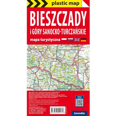 Bieszczady i G�ry Sanocko-Turcza�skie mapa turystyczna 1: 65 000 foliowana 2026