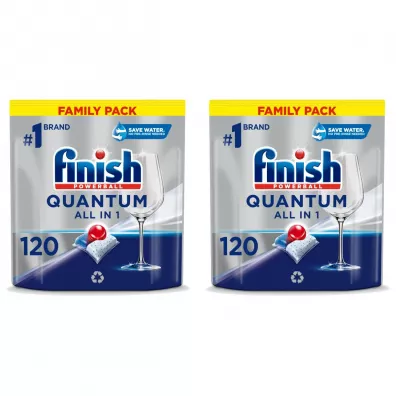 Finish Quantum Kapsuki do zmywarki Fresh All in 1 zestaw 2 x 120 szt.