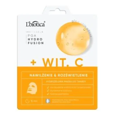 LBiotica Maseczka do twarzy w p�acie Pga Hydro Fusion + Witamina C Nawil�enie, roz�wietlenie