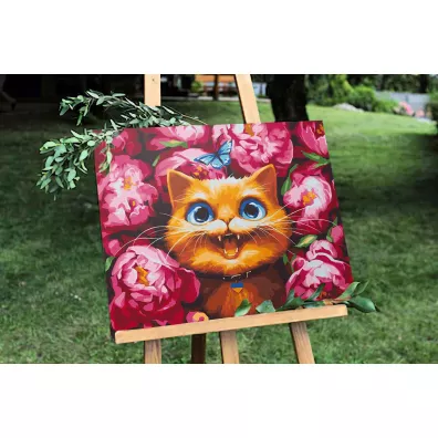 Twoje Hobby Malowanie po numerach - Moore w piwoniach 40x50cm