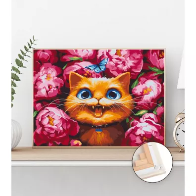 Twoje Hobby Malowanie po numerach - Moore w piwoniach 40x50cm