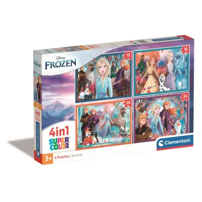 Puzzle 4w1 - SuperColor. Frozen (12+16+20+24 el.) Clementoni