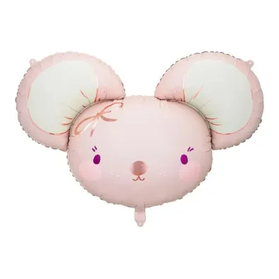 PartyDeco Balon foliowy Myszka jasny r�owy 96x64cm