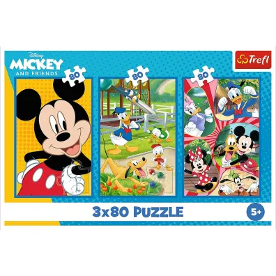 Puzzle 3x80 el. Ekipa Myszki Miki Trefl