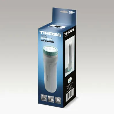 Tiross Latarka �adowalna led 1w led cob ts1857