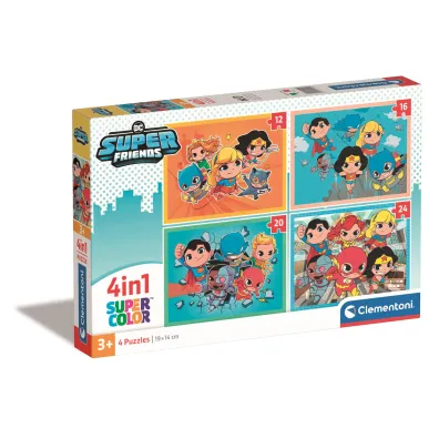 Puzzle 4w1 - SuperColor. DC Superfriends (12+16+20+24 el.) Clementoni