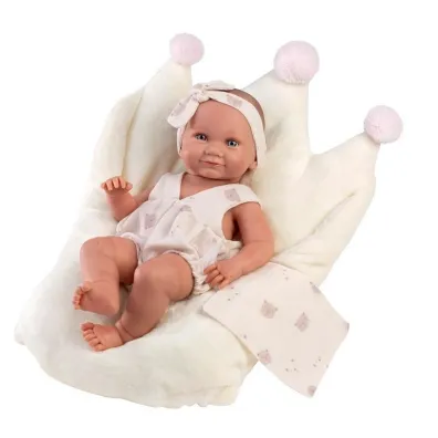 Lalka winylowa bobas Nica w bia�ym �piworku 40cm Llorens