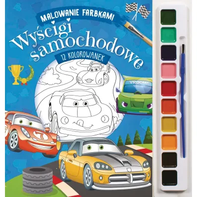 Malowanie farbkami. Wy�cigi samochodowe - Izabella Sie�ko-Holewa