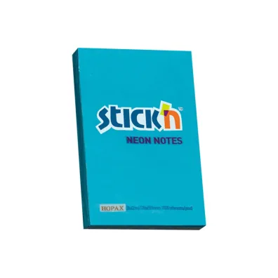 Stickn Notes samoprzylepny neon 76 x 51 mm niebieskie