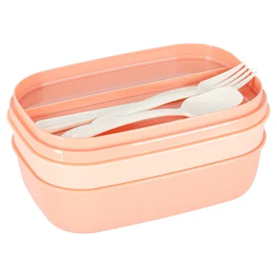 Lunch box �niadani�wka pude�ko �niadaniowe z przegr�dkami dzielone morelowe 1.9 l