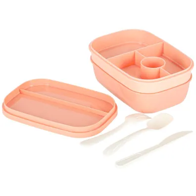 Lunch box �niadani�wka pude�ko �niadaniowe z przegr�dkami dzielone morelowe 1.9 l