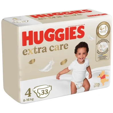 Huggies Pieluchy Jumbo 4 (8-14 kg) Extra Care 33 szt.