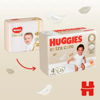 Huggies Pieluchy Jumbo 4 (8-14 kg) Extra Care 33 szt.