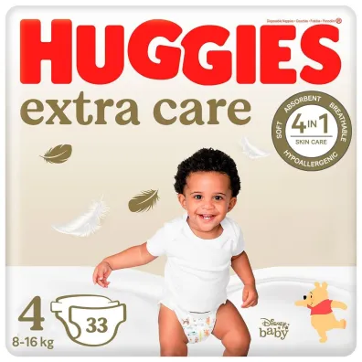 Huggies Pieluchy Jumbo 4 (8-14 kg) Extra Care 33 szt.