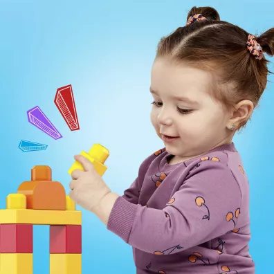 Mega Bloks. Klocki 60 element�w Torba niebieska DCH55