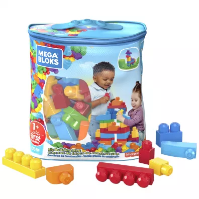 Mega Bloks. Klocki 60 element�w Torba niebieska DCH55