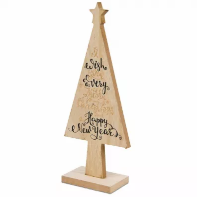 H&S Decoration Choinka drewniana be 25 cm wzr 6