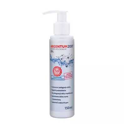 Argentum200 Srebro Koloidalne (50 ppm) - �el do twarzy i r�k 150 ml
