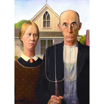 Puzzle 1000 el. Ameryka�ski Gotyk, Grant Wood Eurographics