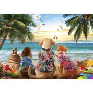 Puzzle 1000 Psy na pla�y 113797 Educa