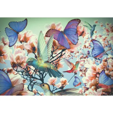Puzzle 300 el. Moment - Koliber i motyle Ravensburger