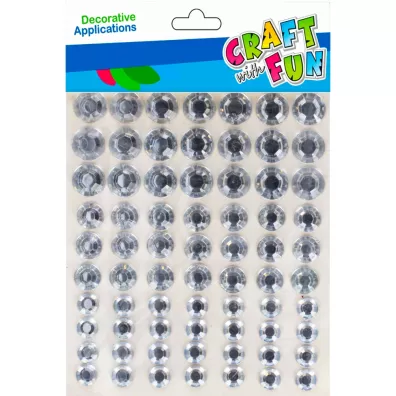 Craft with Fun Ozdoba dekoracyjna samoprzylepna krysztaki Diamenty 70 szt.
