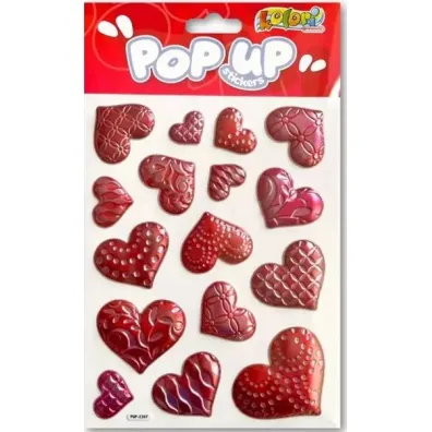 Penmate Naklejki metaliczne Red Hearts