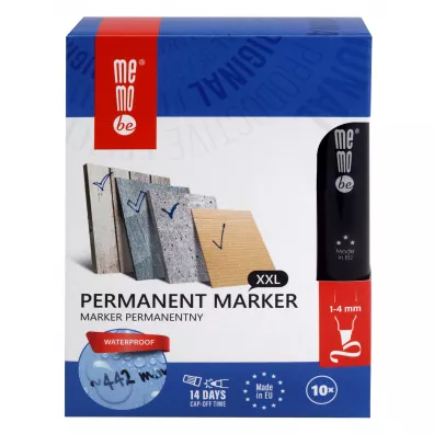 MemoBe Marker permanentny m201 ko�c�wka �ci�ta 1-4 mm niebieski